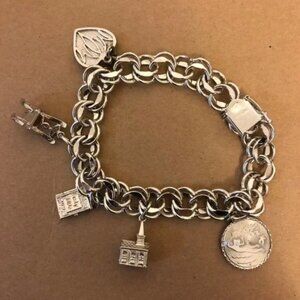SOLD Sterling Silver Charm Bracelet with 5 Charms